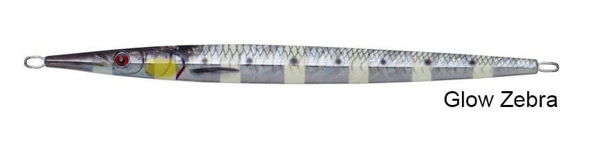 Savage gear 3D Needle Jig 120 gr 21,5 cm Suni Yem Glow Zebra