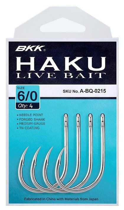 BKK Haku Livebait İğne 8/0 3 Pcs