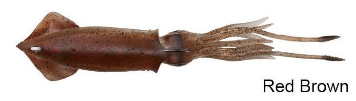 Savage gear 3D TPE Swim Squid 95mm 10g 2 Adet Suni Yem Red Brown
