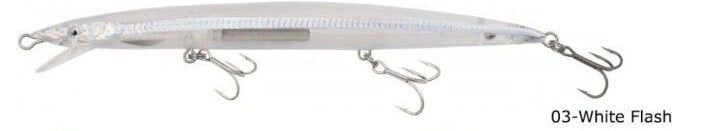 Savage gear Sandeel Jerk Minnow 145 14g Suni Yem 03-White Flash
