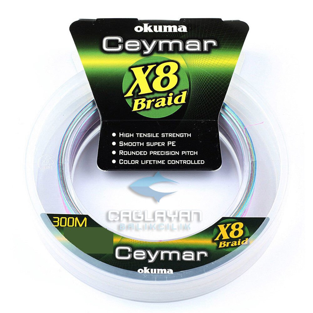 Okuma Ceymar (Multı Color) 0.26mm 300mt 8Kat Örgü İp