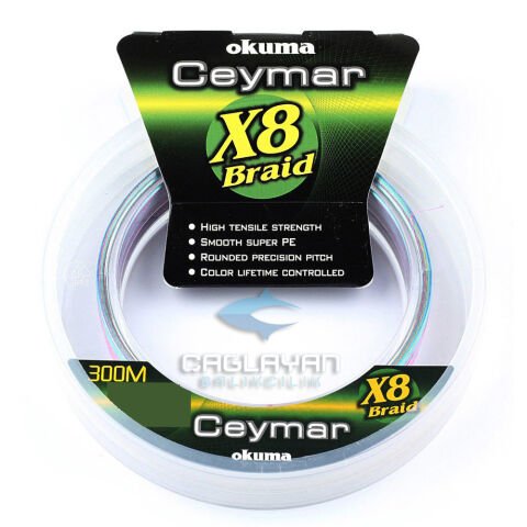 Okuma Ceymar (Multı Color) 0.26mm 300mt 8Kat Örgü İp