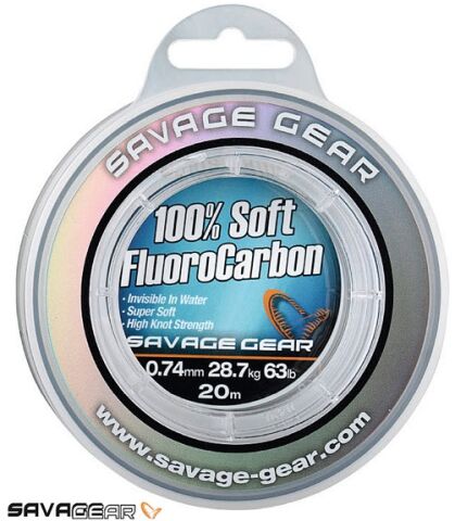 Savage gear Soft Fluoro Carbon 0,74 mm 20 m 28.7 kg 63 lb Misina