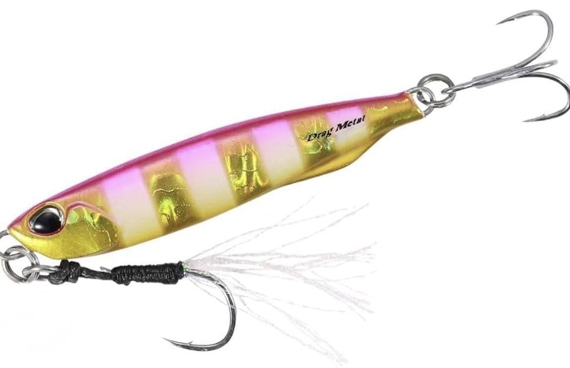 Duo Drag Metal Cast Slim Jig 30Gr .  PinkGold Zebra Glow
