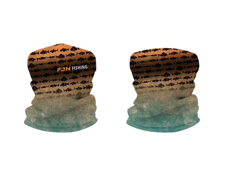 Fujin Neck Gaiter Boyunluk Aqua Orange Fish