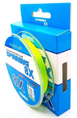 Kendo Spınnıng 8X Fıghtıng 150 mt Örgü ip (Apple Green) 0,21mm