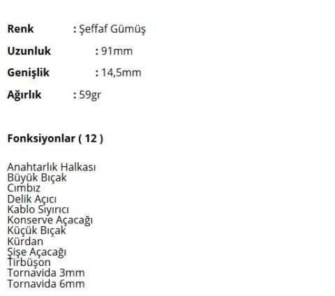 Victorinox 1.3603.T7 Spartan SilverTech Çakı Şeffaf Gümüş