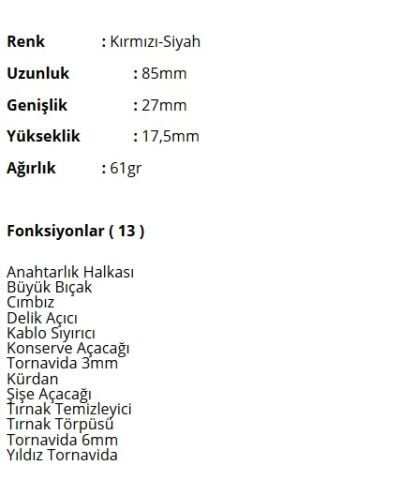Victorinox 2.4803.C EvoGrip 11 Çakı Kırmızı Siyah