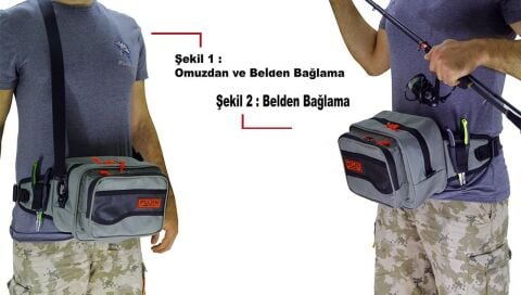 Fujin Action Bag Black Camo Spin & LRF Çantası