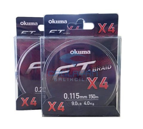 Okuma Ft-*4 Braided Line 150 mt Grey Örgü İp 0,115mm