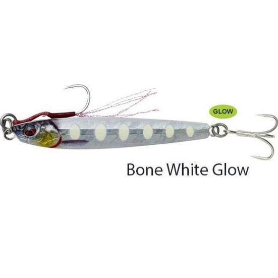 Savage gear 3D Jig Minnow 40 gr 9,3 cm Suni Yem Bone White Glow