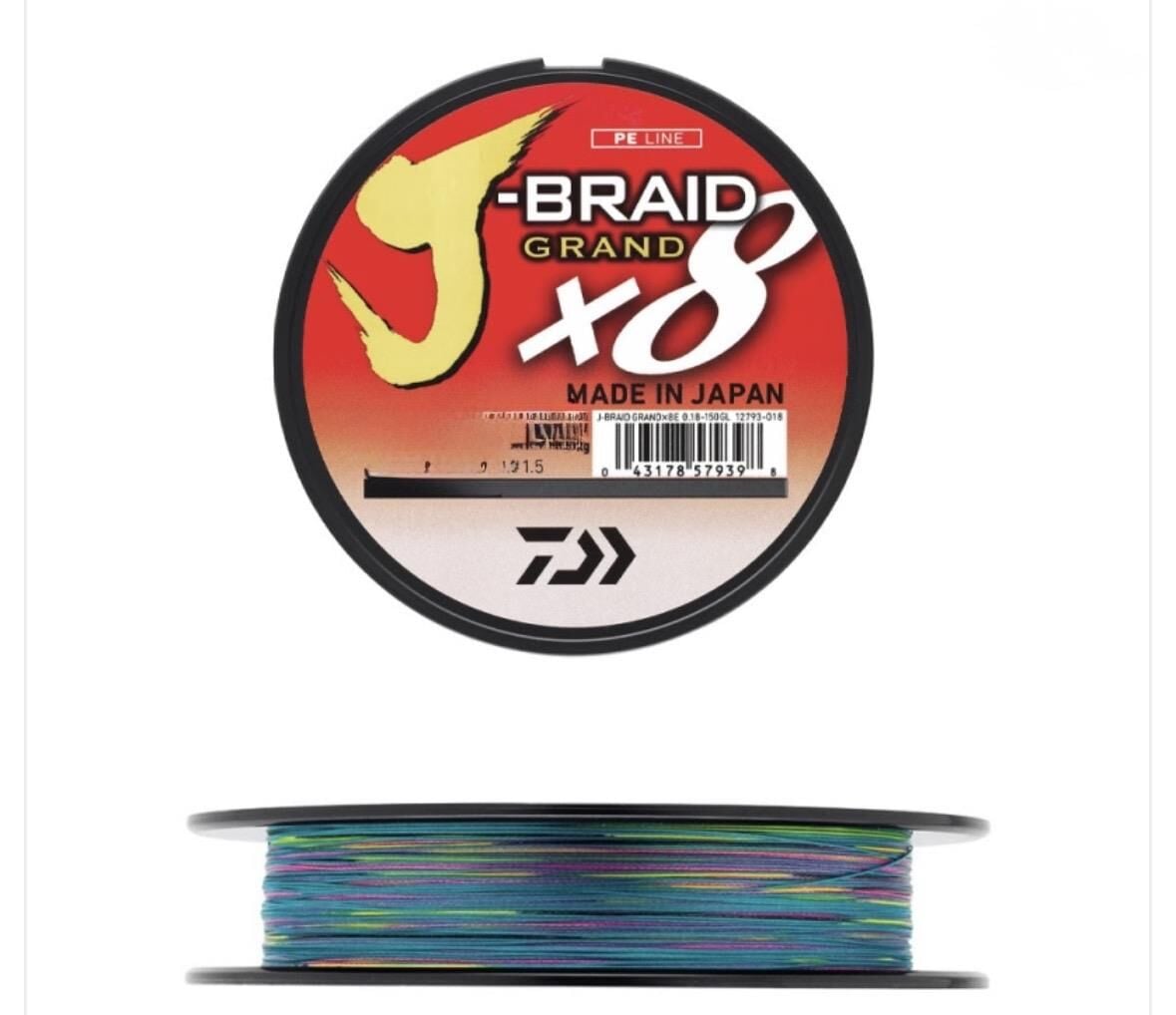 Daiwa JB Grand 8B 300m Multi Color  0,13mm İp Misina