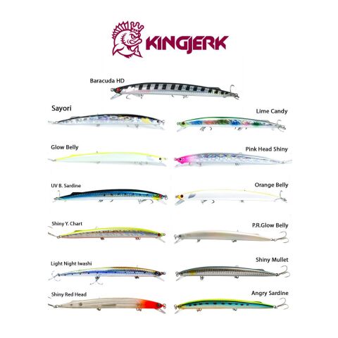 Fujin Kingjerk Sinking 19cm 34gr #012 Shiny Yellow Chart
