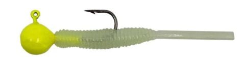 Kendo Hook Worm Jighead+Lrf Silikonu 2gr+4.5cm 5 Adet Head Yellow+Green Glow