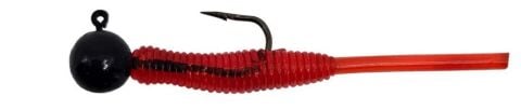 Kendo Hook Worm Jighead+Lrf Silikonu 2gr+4.5cm 5 Adet Head Black+Red