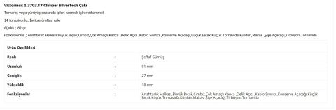 Victorinox 1.3703.T7 Climber SilverTech Çakı