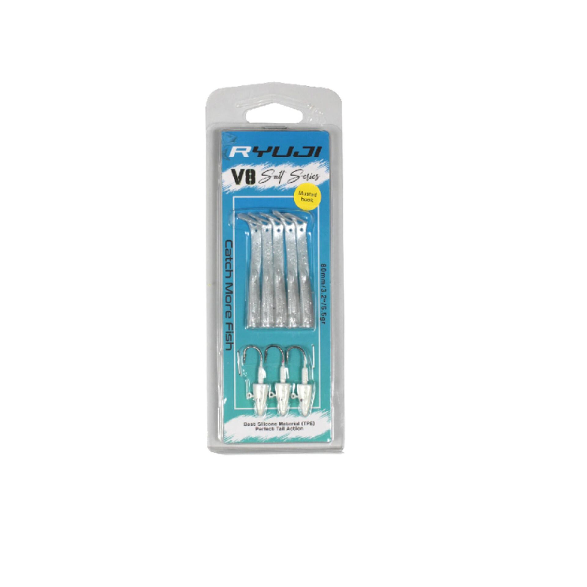 Ryuji V8 8cm 5.5gr Pearl Glow Silikon Yem