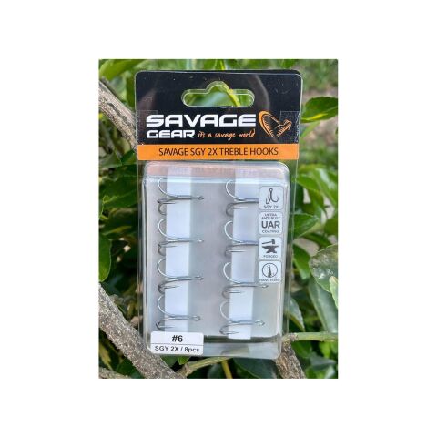 Savage Gear SGY 2X Trebles 8 Adet İğne #6
