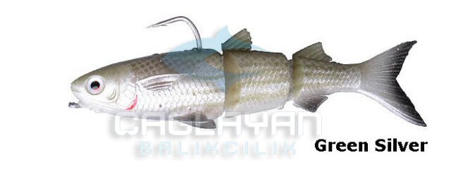 Savage gear 3D TPE Mullet 130 29 gr SS Suni Yem Green Silver