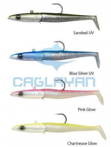 Savage gear Sandeel 20 cm 180 gr 2+1 Suni Yem Blue Silver UV