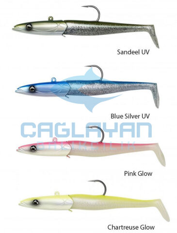 Savage gear Sandeel 20 cm 180 gr 2+1 Suni Yem Chartreuse Glow