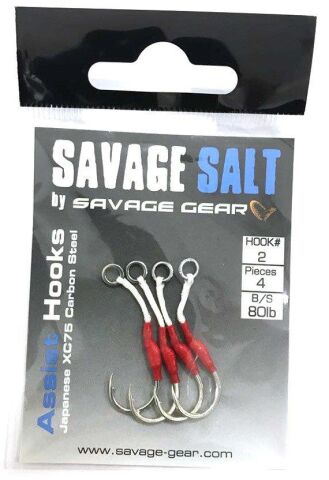 Savage gear Asist Hook 4 Adet 1 Single 100lbs