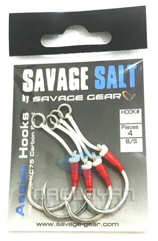 Savage gear Asist Hook 4 Adet 1-0 Single 100lbs