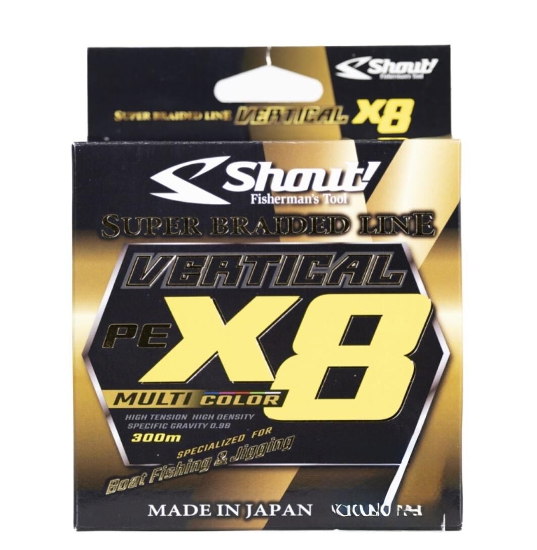 SHOUT VERTICAL X8 300M, MULTI COLOR İP MİSİNA PE#3 0,25 MM
