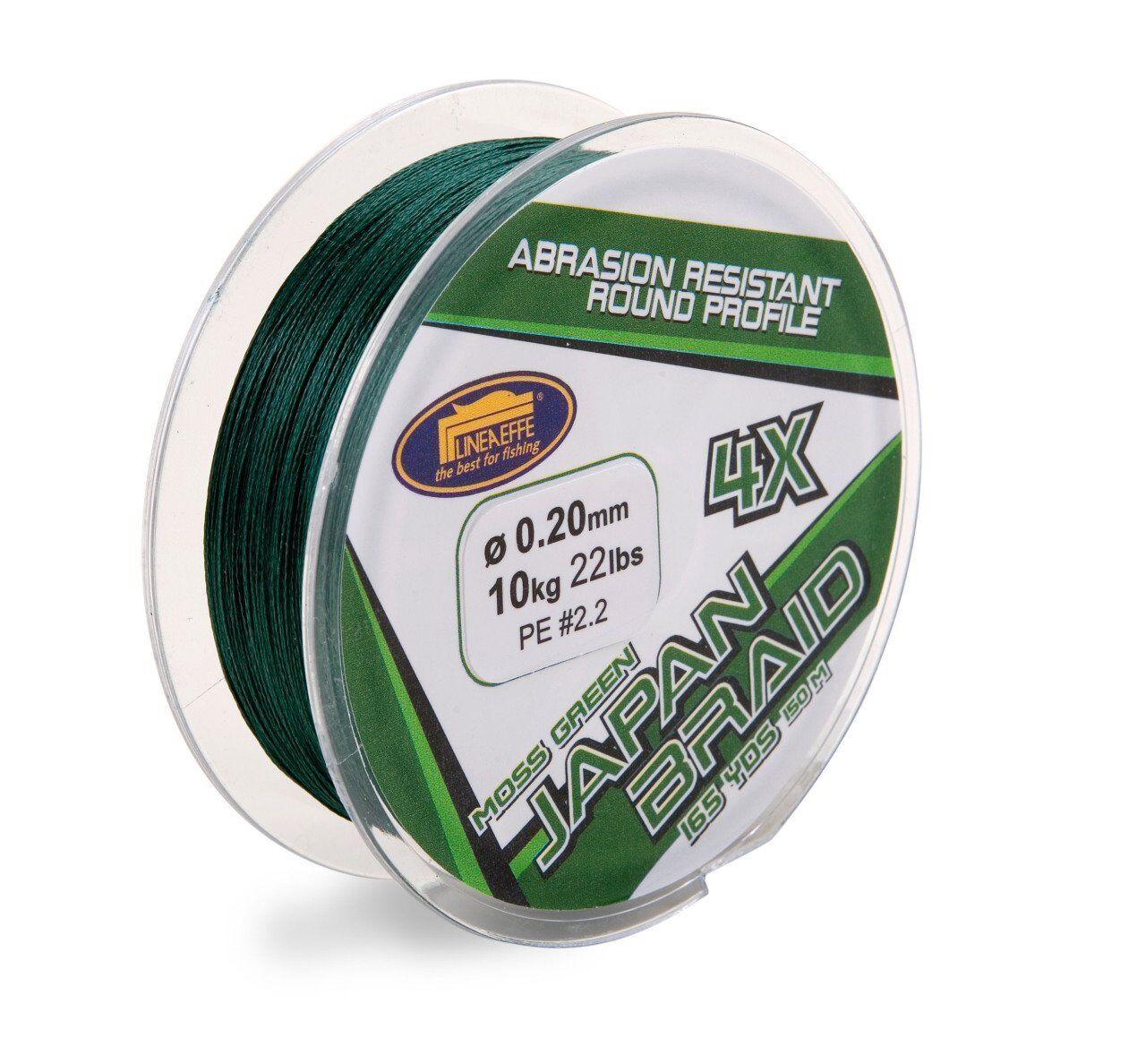Lineaeffe 150 mt 4 örgü yeşil ip(Made in Japan) 0,12 mm