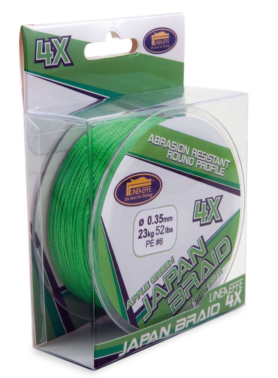 Lineaeffe 300 mt 4 örgü yeşil ip(made in japan) 0,35 mm