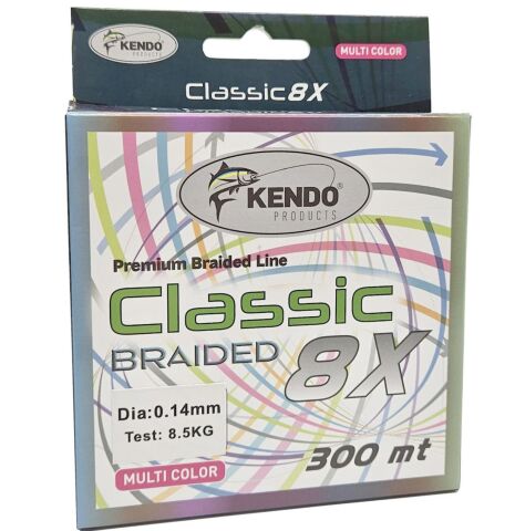 Kendo 8X 300m Multicolor Örgü İp 0.16mm