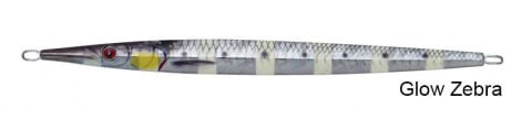 Savage gear 3D Needle Jig 80 gr 19 cm Suni Yem Glow Zebra