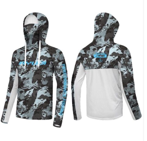 RYUJI UV PERFORMANCE HOODIE SHIRT+NECK, DARK TIDE 2X LARGE