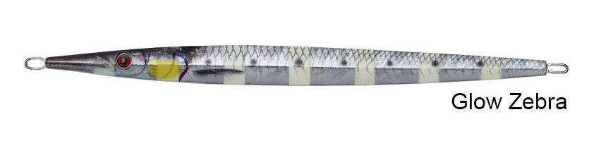 Savage gear 3D Needle Jig 120 gr 21,5 cm Suni Yem Glow Zebra