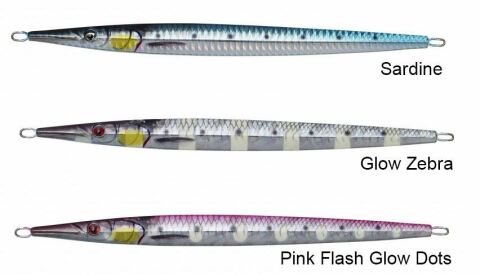 Savage gear 3D Needle Jig 150 gr 23 cm Suni Yem Glow Zebra