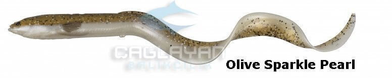 Savage gear LB Real Eel 15cm 12g Suni Yem Olive Sparkle Pearl