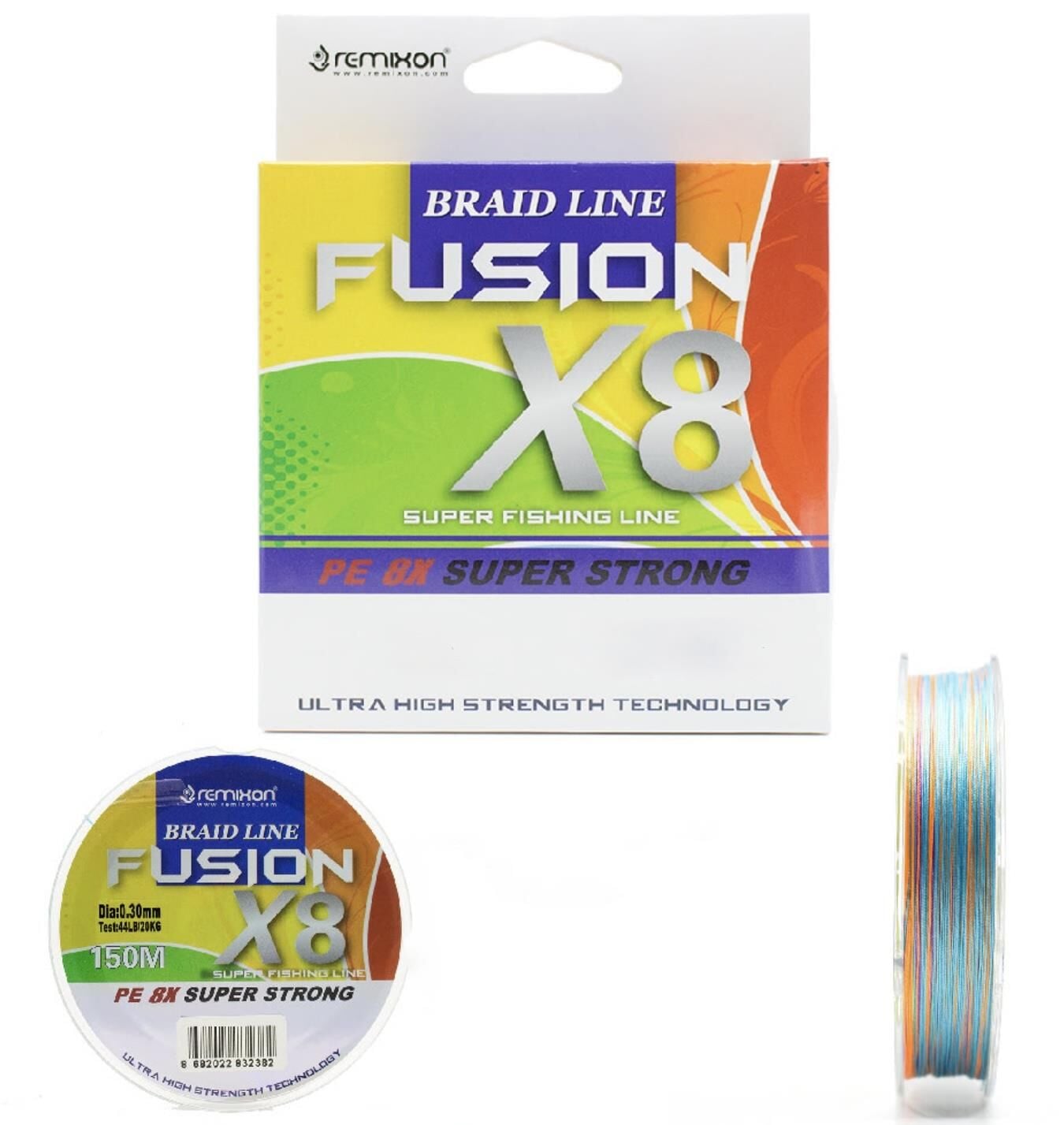 Remixon Fusion 300M X8 Multi Color İp Misina 0,13 MM