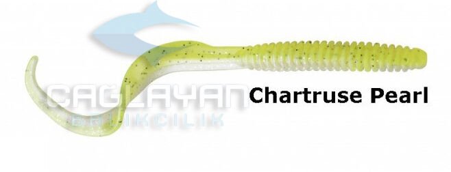 Savage gear LB Rib Worm 110 mm 8 Adet Suni Yem Chartreuse Pearl