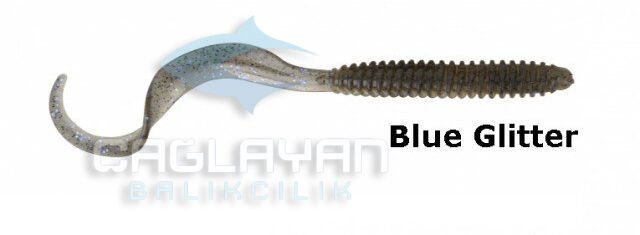 Savage gear LB Rib Worm 90 mm 10 Adet Suni Yem Blue Glitter