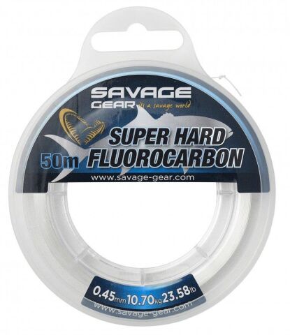 Savage Gear Super Hard Fluorocarbon 50 M 0.50 MM 13.20 KG 29.10 LB Clear