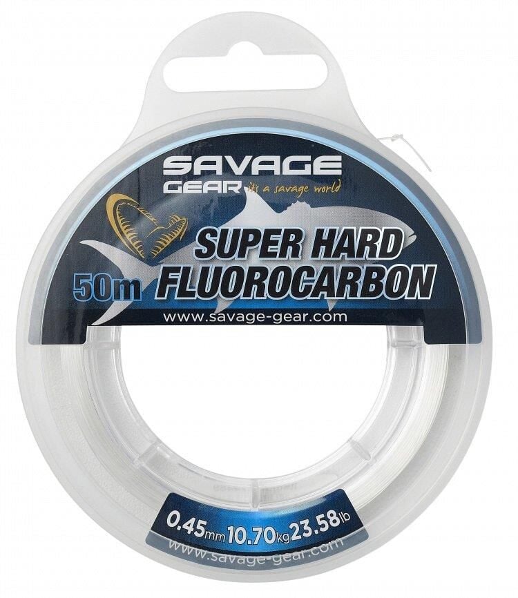 Savage Gear Super Hard Fluorocarbon 50 M 0.45 MM 10.70 KG 23.58 LB Clear