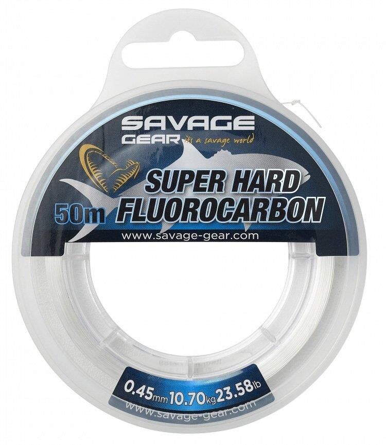 Savage Gear Super Hard Fluorocarbon 50 M 0.45 MM 10.70 KG 23.58 LB Clear