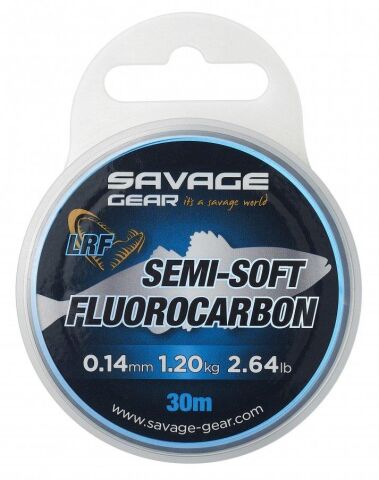 Savage Gear Semi-Soft Fluorocarbon Lrf 30 M 0.14 MM 1.2 KG 2.64 LB Clear