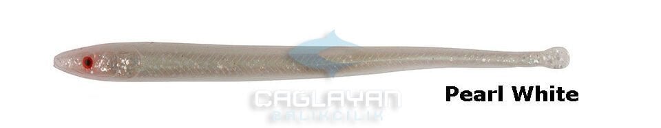 Savage gear LB Sandeel Slug 10 cm 6 Adet Suni Yem Pearl White