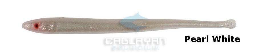 Savage gear LB Sandeel Slug 10 cm 6 Adet Suni Yem Pearl White
