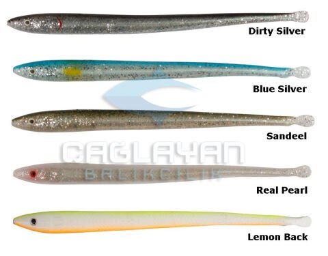 Savage gear LB Sandeel Slug 14 cm 6 Adet Suni Yem Blue Silver