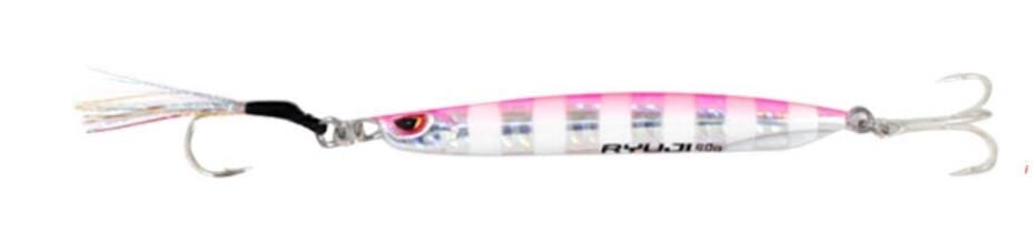 RYUJI SILENT JIG 40GR PINK ZEBRA GLOW