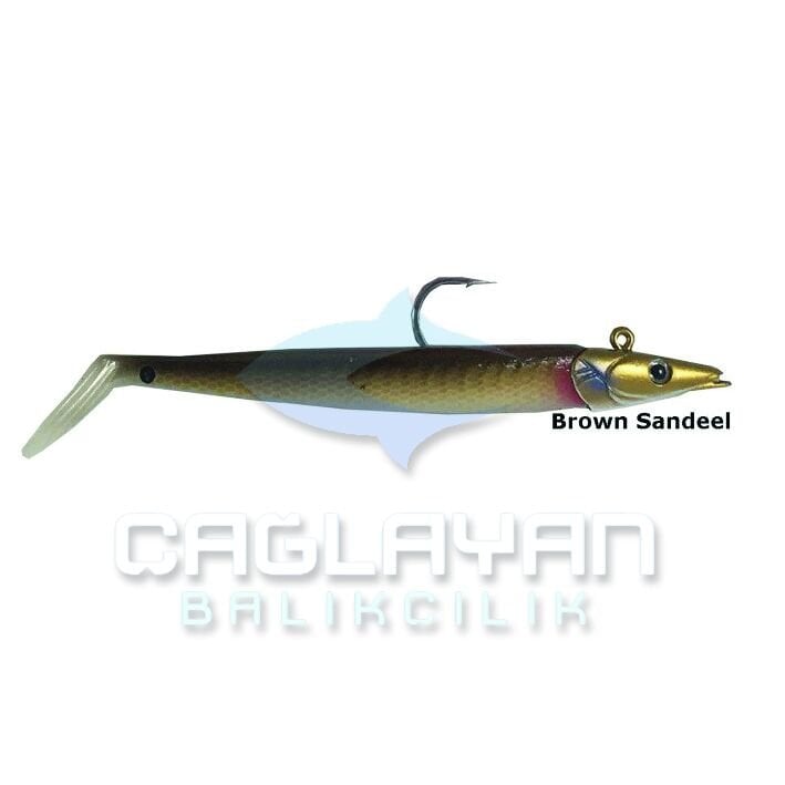 Savage gear Sandeel 12.5 cm 23 gr 2+1 Adet Suni Yem Brown Sandeel