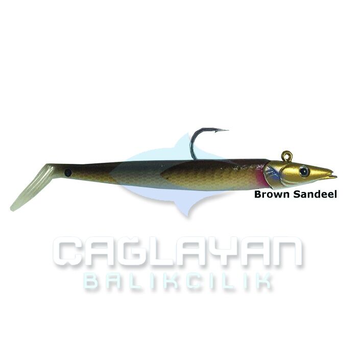 Savage gear Sandeel 12.5 cm 23 gr 2+1 Adet Suni Yem Brown Sandeel