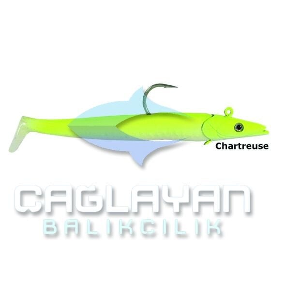 Savage gear Sandeel 12.5 cm 23 gr 2+1 Adet Suni Yem Chartreuse